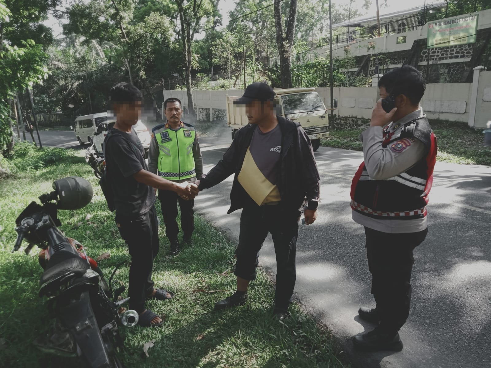 Laka Lantas di Jalan SM Raja Pematangsiantar, Dua Pengendara Motor Sepakat Damai di Tempat